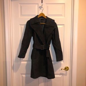 Charcoal Gray Zipper Pea Coat